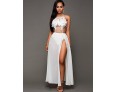 Women's Casual/Daily Sexy / Street chic Sheath See-through Dress,Patchwork Lace Mesh Strap Maxi Sleeveless