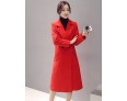 Fall Winter Going out Casual Women's Coat Solid Color Suit Collar Long Sleeve Long Section Maone Overcoat More Colors