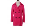 Women's Coat,Solid Long Sleeve Winter Pink / Red / Green Wool Medium