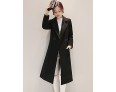 Fall Winter Going out Casual Women's Coat Solid Color Suit Collar Long Sleeve Long Section Maone Overcoat More Colors