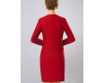 Women's Party/Cocktail / Plus Size Simple Sheath Dress,Jacquard Round Neck Above Knee Long Sleeve Red Polyester Fall Mid Rise