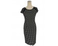 Women's Vintage / Simple / Street chic Polka Dot A Line / Bodycon Dress,Round Neck Knee-length Cotton / Polyester