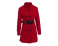 Women's Vintage/Work Thick Long Sleeve Long Coat (Cotton/Wool Blends)