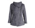 Women's Coat,Solid Long Sleeve Winter Red / Gray Wool / Others Thick