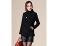 Women's Vintage/Work Thick Long Sleeve Regular Coat (Cotton/Wool Blends)