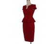 Women's Vintage / Street chic Solid Bodycon Dress,Asymmetrical Knee-length Cotton / Polyester