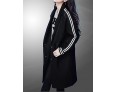 Women's Casual/Daily Street chic Coat,Solid Peter Pan Collar Long Sleeve Fall / Winter Black Wool Thick