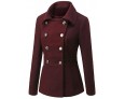 Women's Fashion Slim Beam Waist Long Sleeved Woolen Coat