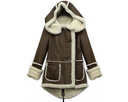 WinterWomen's Solid Color Brown Coats & Jackets , Sexy / Casual / Work Tailored Collar Long Sleeve