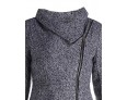 Women's Coat,Solid Long Sleeve Winter Red / Gray Wool / Others Thick