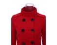 Women's Vintage/Work Thick Long Sleeve Regular Coat (Cotton/Wool Blends)