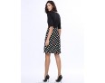 Women's Casual/Daily Plus Size Dress,Solid / Polka Dot V Neck Knee-length ? Length Sleeve Black Polyester Fall