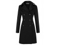 Women's Casual/Daily Sophisticated Coat,Solid Peaked Lapel Long Sleeve Winter Blue / Beige / Black Others Thick