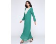 Women's Simple Loose / Chiffon Dress,Solid Round Neck Maxi Long Sleeve Blue / Red / Black / Green Polyester Fall