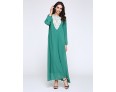 Women's Simple Loose / Chiffon Dress,Solid Round Neck Maxi Long Sleeve Blue / Red / Black / Green Polyester Fall