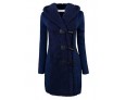 Women's Going out / Casual/Daily /Street chic / Chinoiserie Coat,Solid V Neck Long Sleeve Winter Blue BN0889