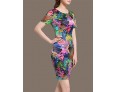 Women's Vintage Party Micro Elastic Sleeveless Knee-length Dress (Satin)