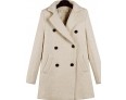 Women's Plus Size Coat,Solid Long Sleeve Winter Beige Thick