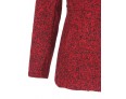 Women's Coat,Solid Long Sleeve Winter Red / Gray Wool / Others Thick