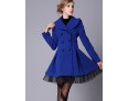 New Women Slim Fit double-breasted wool Trench Coat Casual Outwear