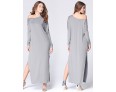 Women's Fashion Casual / Beach Slash Neck Loose Maxi Dress