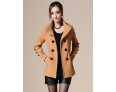 Women's Vintage/Work Thick Long Sleeve Regular Coat (Cotton/Wool Blends)