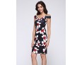 Women's Sexy Floral Bodycon Dress , V Neck Knee-length Cotton / Polyester