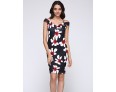 Women's Sexy Floral Bodycon Dress , V Neck Knee-length Cotton / Polyester