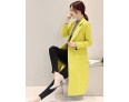 Fall Winter Going out Casual Women's Coat Solid Color Suit Collar Long Sleeve Long Section Maone Overcoat More Colors