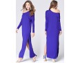 Women's Fashion Casual / Beach Slash Neck Loose Maxi Dress