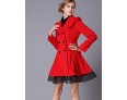 New Women Slim Fit double-breasted wool Trench Coat Casual Outwear