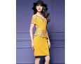 Women's Sophisticated Print Bodycon Dress,Round Neck Knee-length Polyester