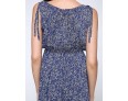 Women's Casual/Daily / Holiday / Plus Size Boho Chiffon / Swing Dress,Print Round Neck Midi Sleeveless Blue Polyester Summer High Rise