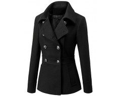 Women's Fashion Slim Beam Waist Long Sleeved Woolen Coat