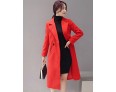 Fall Winter Going out Casual Women's Coat Solid Color Suit Collar Long Sleeve Long Section Maone Overcoat More Colors