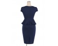 Women's Vintage / Street chic Solid Bodycon Dress,Asymmetrical Knee-length Cotton / Polyester