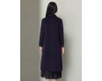 Women's Work Simple Fur CoatSolid Cowl Long Sleeve Fall / Winter Purple Wool Thick