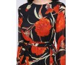 Women's Beach Trumpet/Mermaid Dress,Patchwork Stand Maxi Long Sleeve Orange Spandex Spring