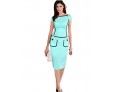  Women's Bodycon/Work Short Sleeve Dresses (Cotton Blend)