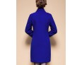 Women's Coat,Solid / Patchwork Peaked Lapel Long Sleeve Winter Blue / Black / Yellow Wool / Others Thick