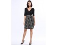 Women's Casual/Daily Plus Size Dress,Solid / Polka Dot V Neck Knee-length ? Length Sleeve Black Polyester Fall