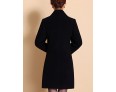 Women's Coat,Solid / Patchwork Peaked Lapel Long Sleeve Winter Blue / Black / Yellow Wool / Others Thick