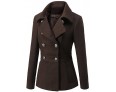 Women's Fashion Slim Beam Waist Long Sleeved Woolen Coat