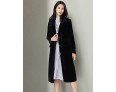 Women's Casual/Daily Simple Fur CoatSolid Cowl Long Sleeve Fall / Winter Black Wool Thick