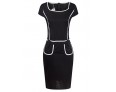 Women's Work / Casual / Day Patchwork Sheath Dress , Round Neck Knee-length Polyester