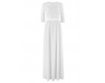 Women's Sexy Patchwork Swing Dress,Round Neck Maxi Polyester Lace Randomly