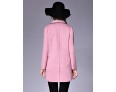 Women's Casual/Daily Street chic Pea CoatsSolid Notch Lapel Long Sleeve Winter Pink / Red / Yellow Wool / Cotton Medium