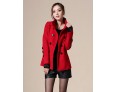 Women's Vintage/Work Thick Long Sleeve Regular Coat (Cotton/Wool Blends)