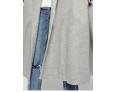 Women's Coat,Solid Shirt Collar Long Sleeve Winter Gray Wool Opaque