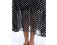 Women's Beach Boho Loose Dress,Polka Dot Strap Maxi Sleeveless Black Rayon Summer Low Rise Inelastic Opaque